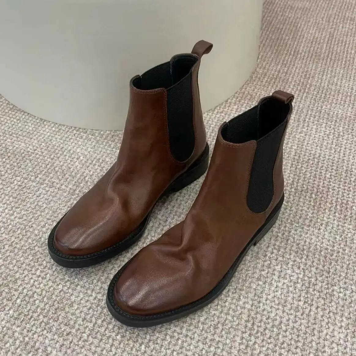 jojolee 2024 New Fashion All Geninue Leather Cow Leather Sheepskin Lining 5cm Heel Women Boots