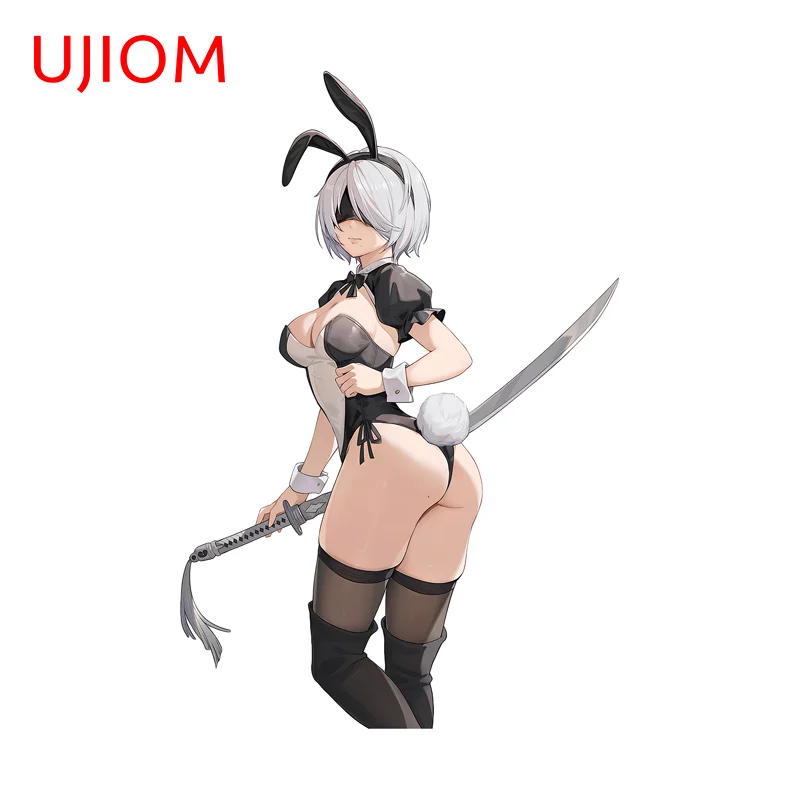 UJIOM Bunny Girl Nier 2B Wall Sticker Trendy Artistic Funny Butt Picture Decal Vinyl Game Room Computer Case Decoration