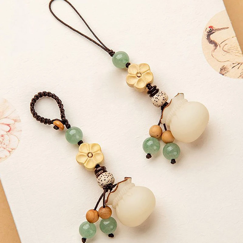 

New Creative Lucky Bodhi Flower Phone Chain Chinese Style Good Luck Fortune Bodhi Pendant Phone Charms Decoration