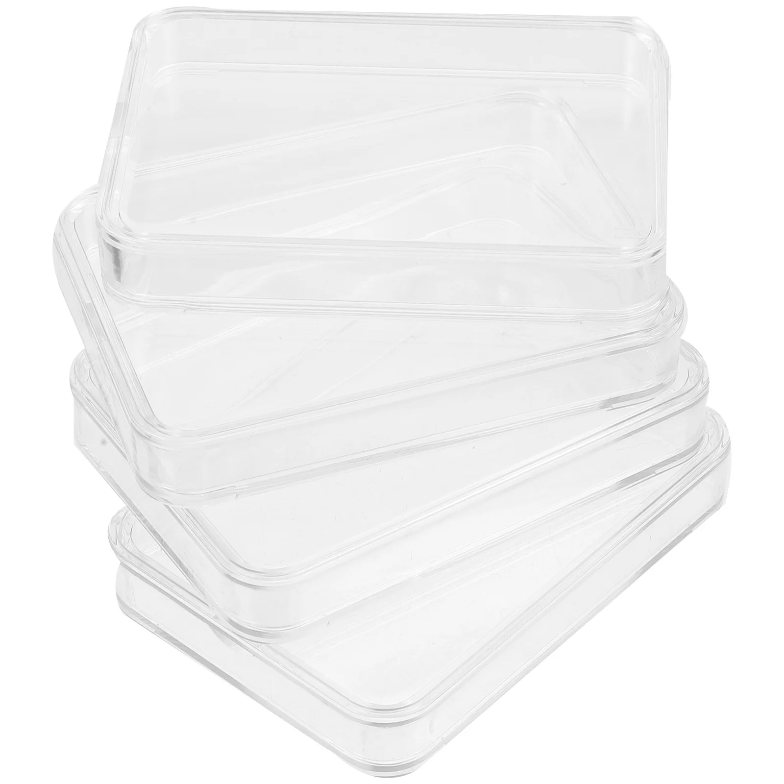 4 قطعة صندوق تخزين العملات المعدنية شفافة لجمع الغبار واقية عملة حامي حامل المنظم كبسولات الحاويات واحدة صغيرة