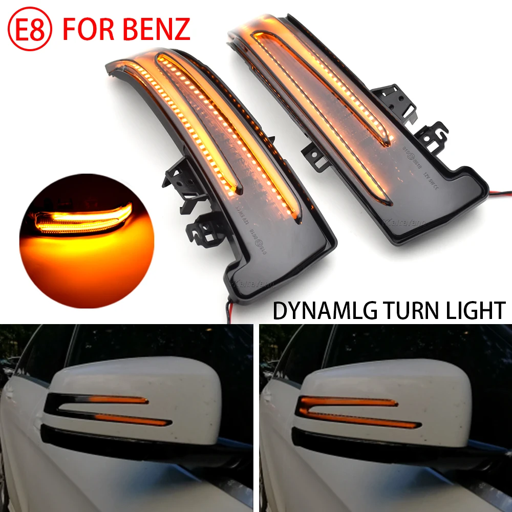 For Mercedes-Benz A B C E S CLA GLA CLS Class W176 W246 W204 W212 C117 X156 LED Dynamic Blinker LED Turn Signal Light Indicator