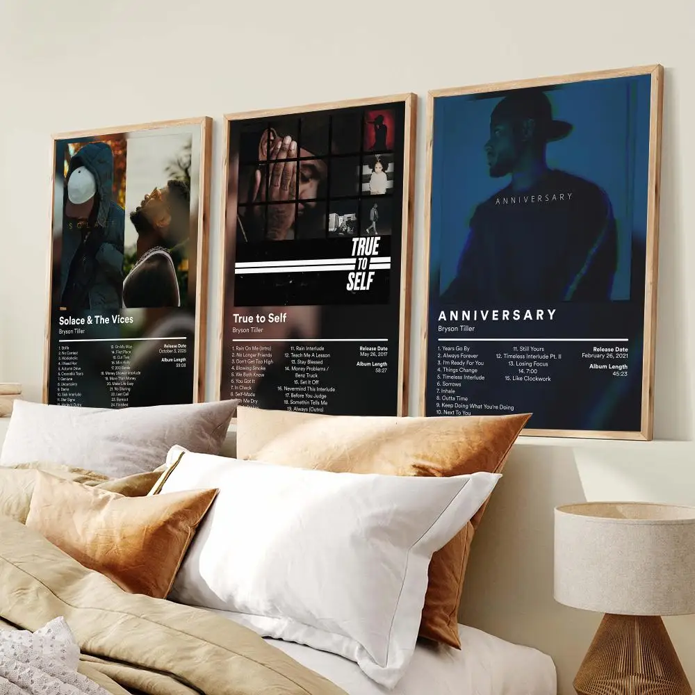 Album B-Bryson Tiller Poster PP Wall Decor Posters Celebrity Music Art Prints Bedroom Office Gift