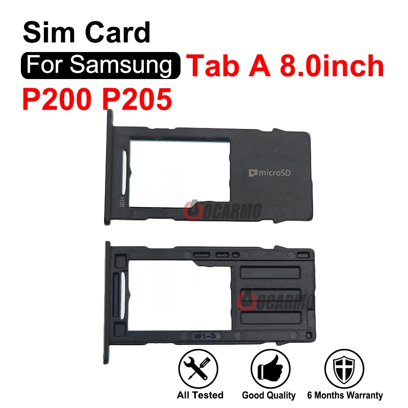 

Черный лоток для карт памяти Micro SD, запасные части для Samsung Galaxy Tab A 8,0 дюйма SM-P200