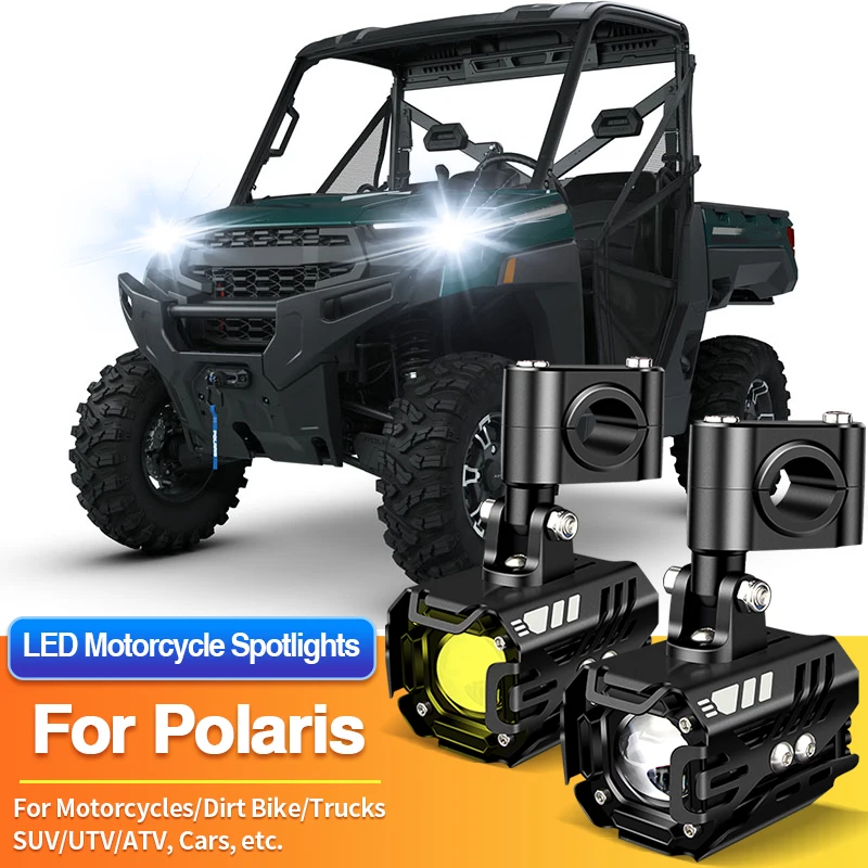

1/2PCS LED Universal Motorcycles Headlights Fog Light ATV for Polaris DAGOR A1/General 4 1000/General 1000/General XP 4/XP 1000