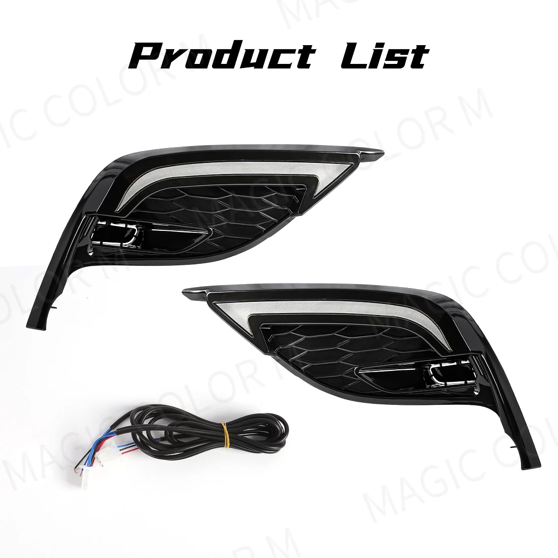 LED Daytime Running Light Assembly For Toyota Camry 2021 2022 2023 2024 Turn Signal Fog Lamp Headlight 3 Colors Car Accessories