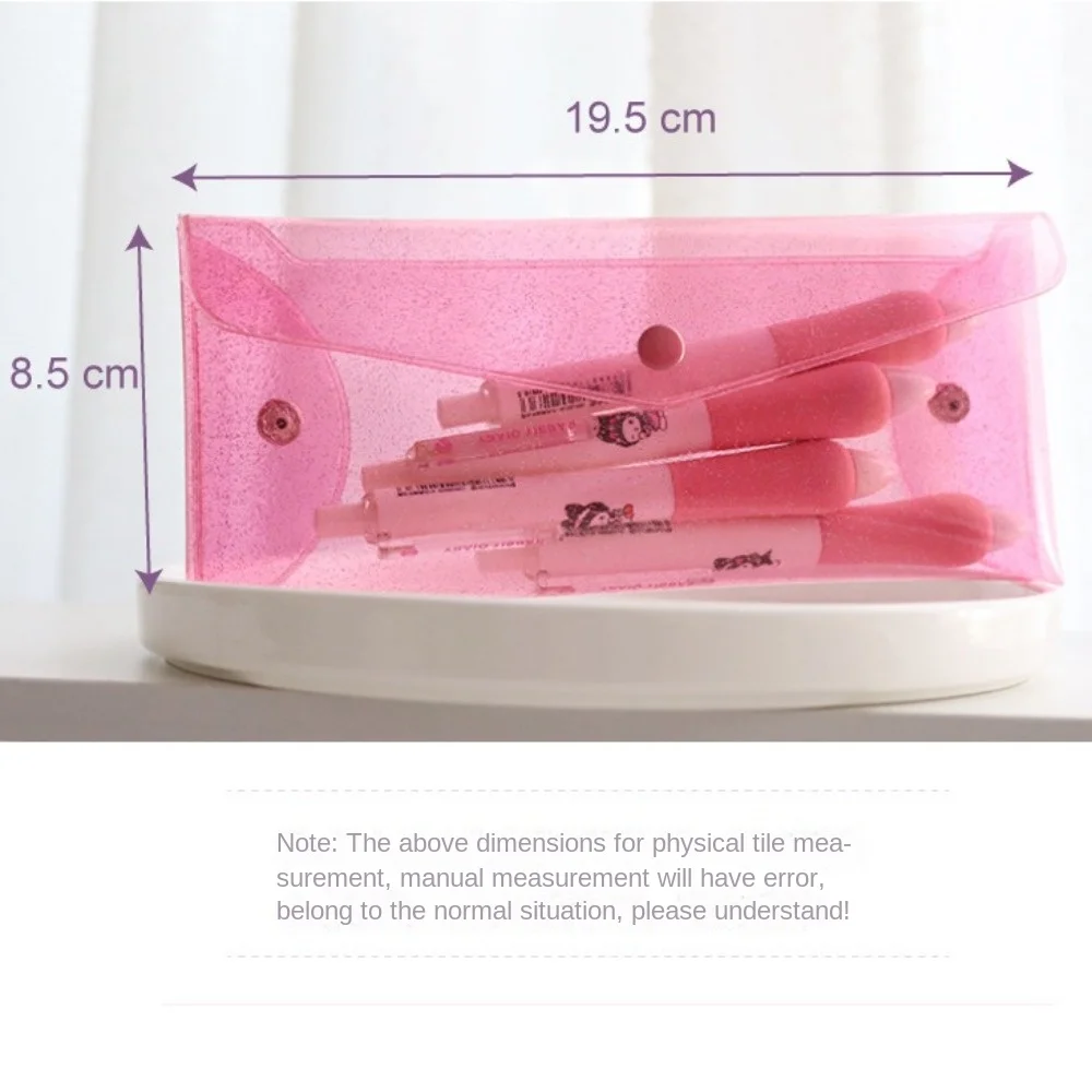 Transparent Pencil Bag Multi-functional Stationery Pencil Case Large-Capacity Stationery Bag Office School Supplies
