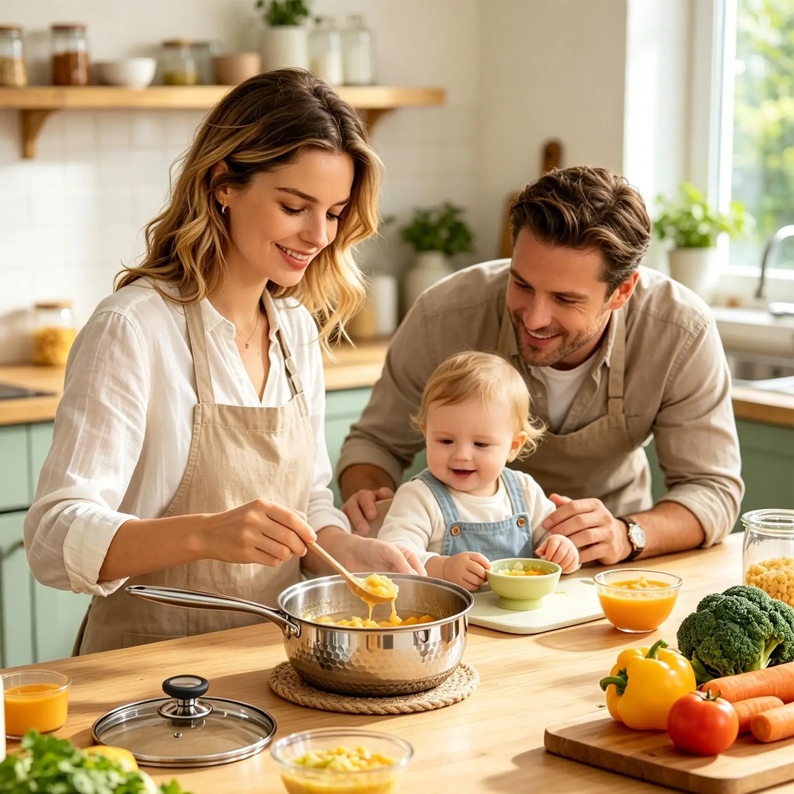 Stainless Steel Saucepan Non-Stick Stainless Steel Kitchen Cookware Cooking Pot With Steamer For Frying Simmering Boiling