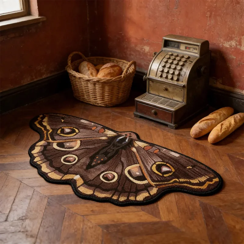 VIKAMA – tapis papillon de forme spéciale, doux et antidérapant, pour chambre à coucher, tapis de sol d'entrée de salle de bain, tapis décoratif pour la maison