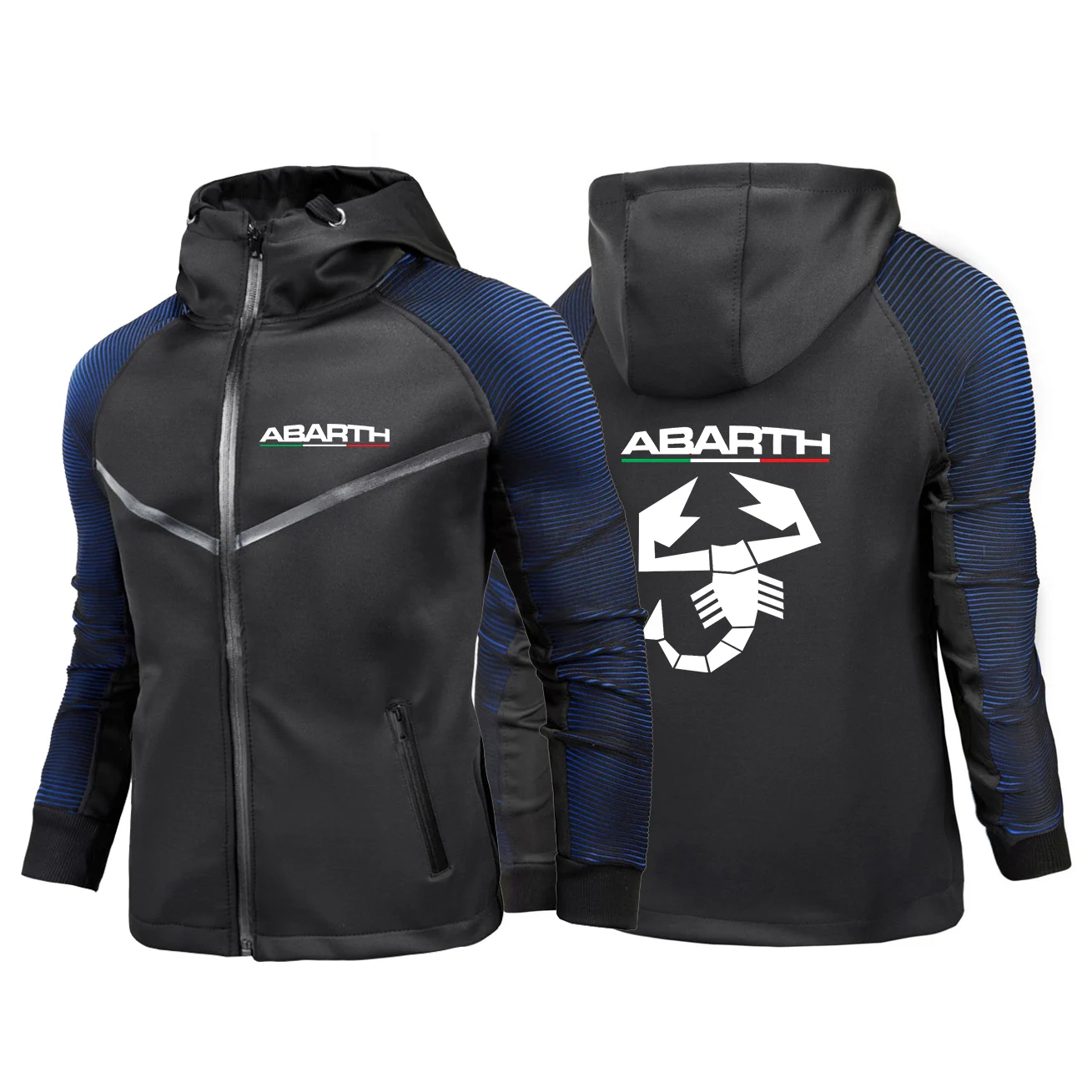 2024 Abarth Spring and Autumn Men Printed Windproof Zipper Jacket Casual High Quality Hooded Comfortable Racing Suit Tops