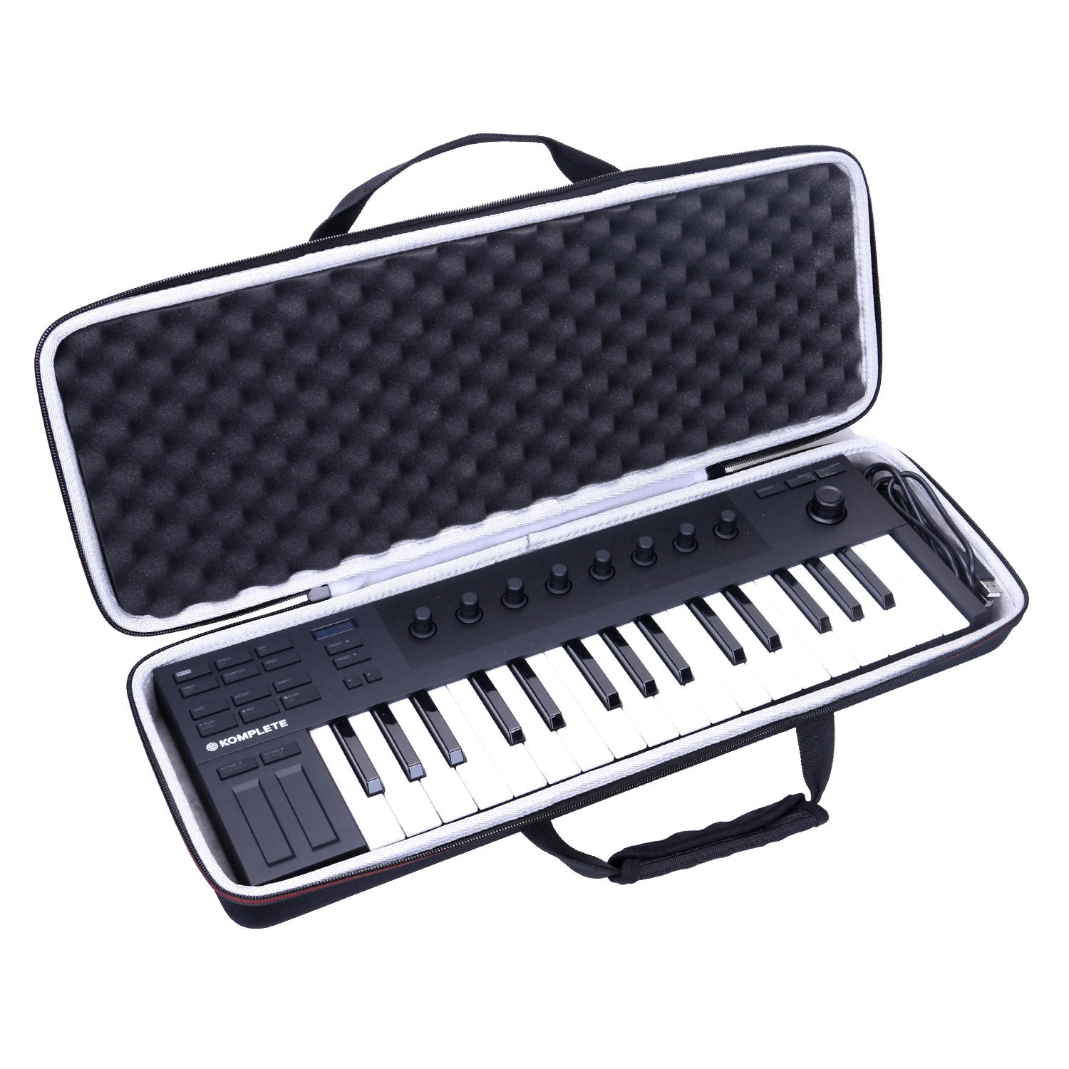 LTGEM EVA Black Carrying Hard Case for Native Instrument Komplete Kontrol M32 Controller Keyboard