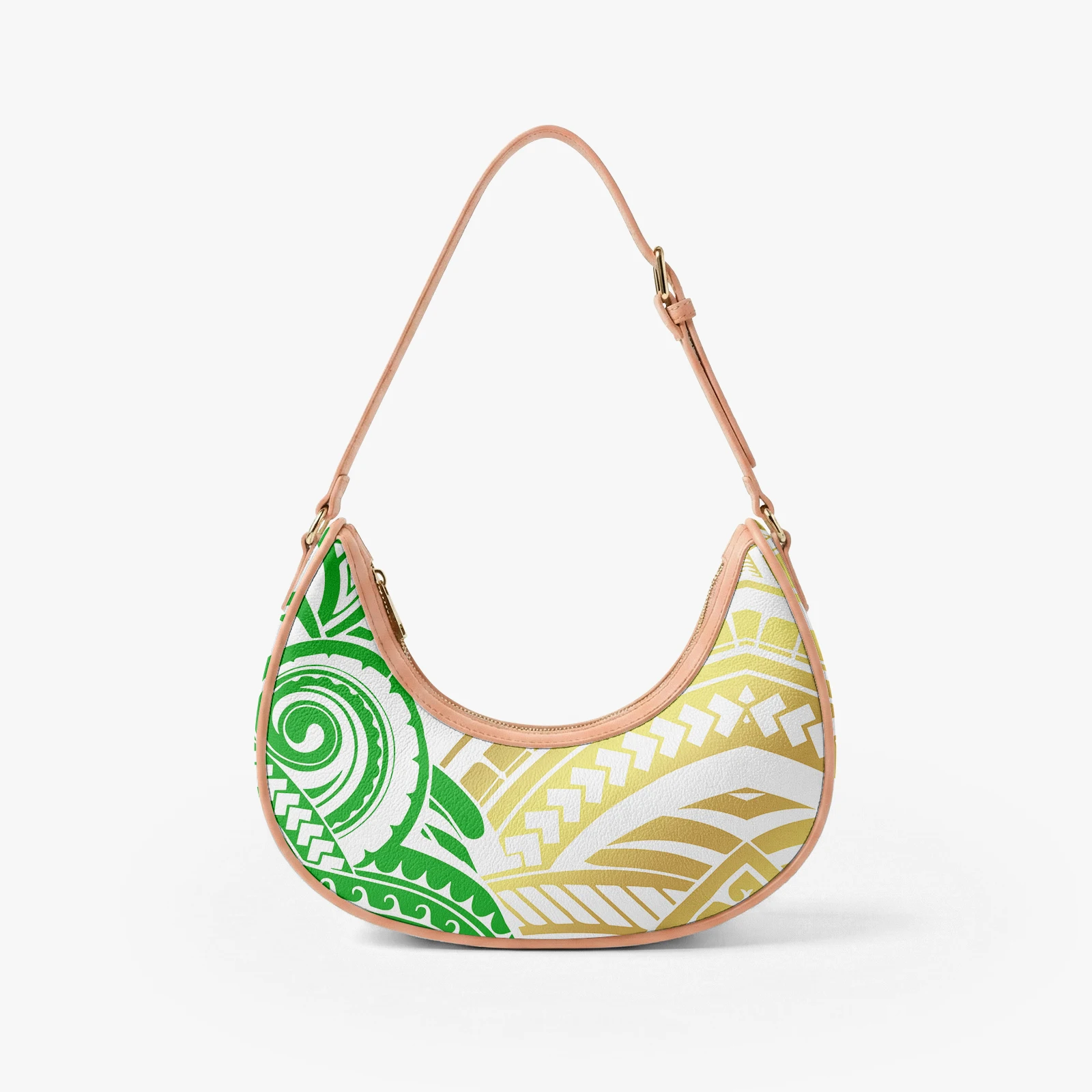 

High-quality Pu underarm bag Polynesian tribal pattern printed black and white women's bag versatile Personalization gifts