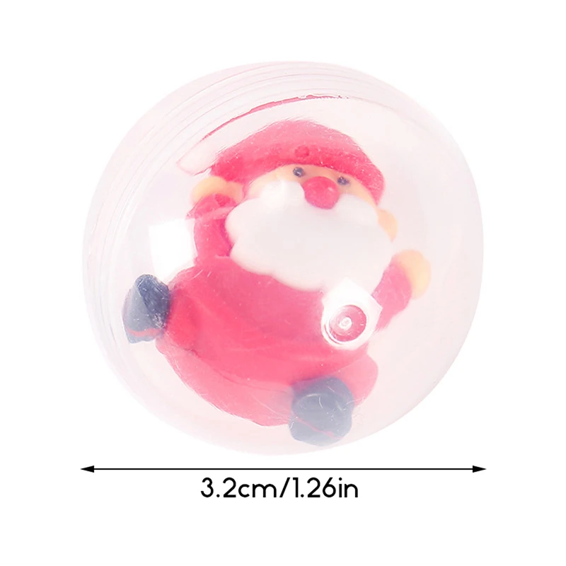 10pcs 32MM Transparent Plastic Surprise Ball Capsules Toy Surprise Box Figure Toys For Vending Machine Eggshell Empty Doll Ball