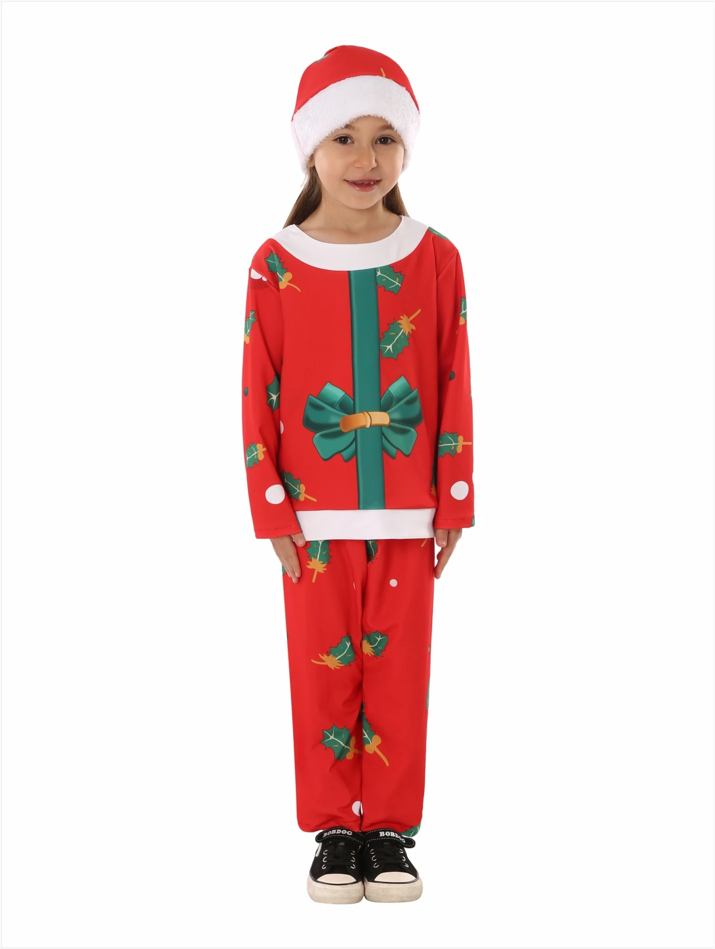 2024 Santa Claus Suit Christmas Gift Set Boys Girls New Year Costume Pajama Set