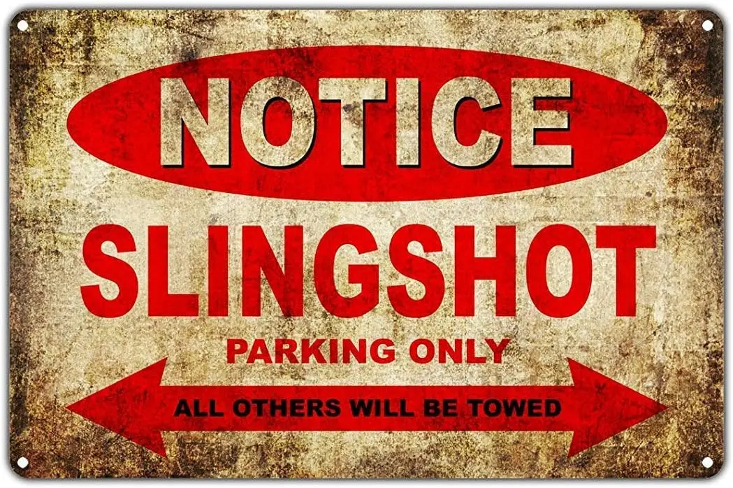 Unoopler Slingshot Motorcycles Bikes Only All Others Will Be Towed Parking Sign Vintage Retro Metal Decor Art Shop Man Cave sign