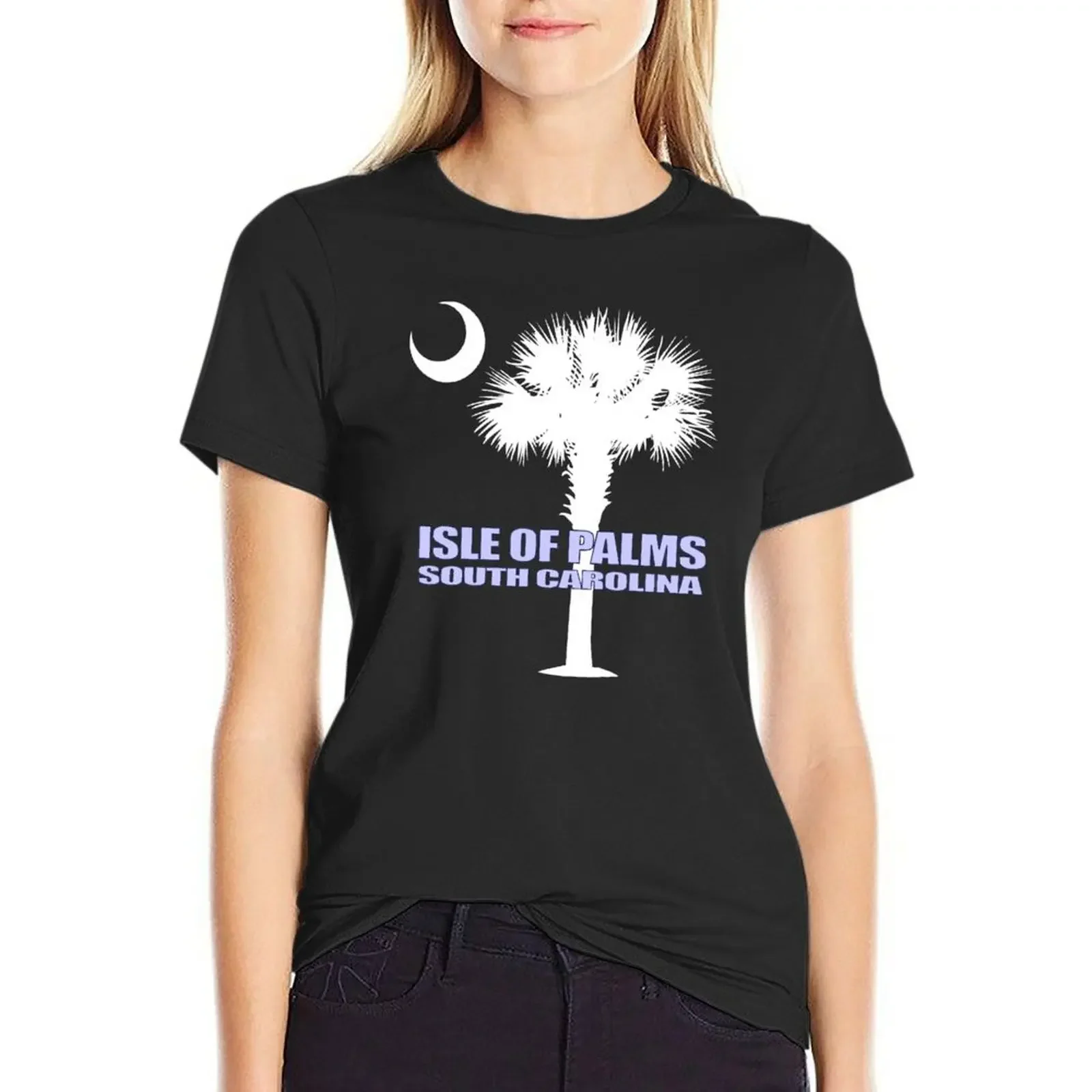 Isle of Palms SC (P&C) T-shirt graphics summer tops animal print shirt for girls Women's tee shirt