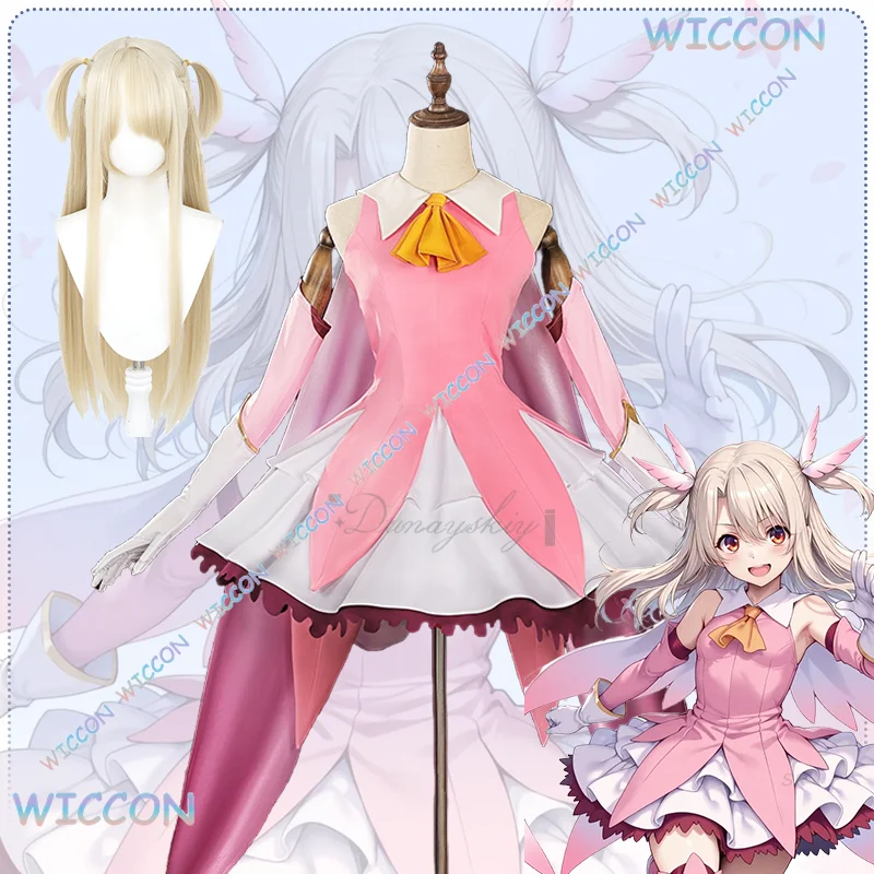 

Аниме Fate/Kaleid Liner YesOk/Illyasviel Von Einzbern Косплей Костюм Парик Платье Для Хэллоуина Вечеринка Наряд Женщины Девушки Карнавал