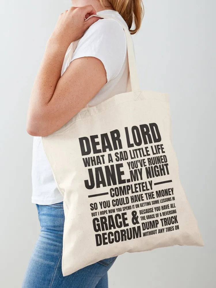 Dear Lord what a sad little life Jane Tote Bag Women's bag custom tote bag Canvas Canvas stote