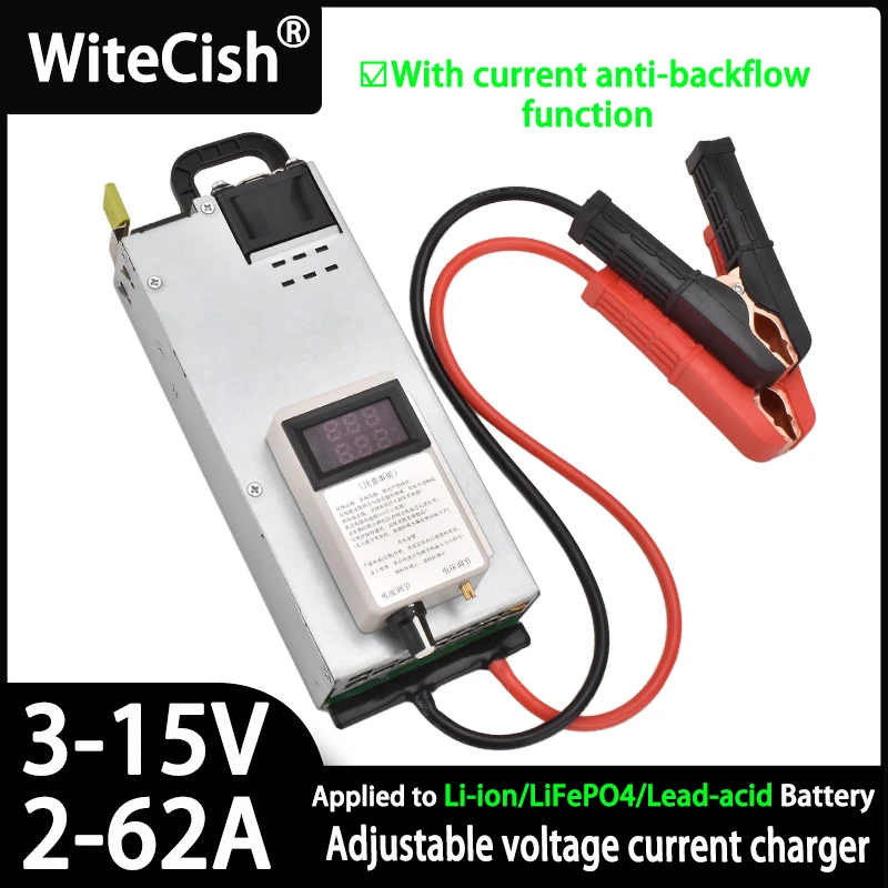 14.6V 100A Adjustable Charger 12.6v 100A 60A Lithium Polymer For Lithium Ion Battery Lead Acid Battery 3-15V 3-100A 12V 100A