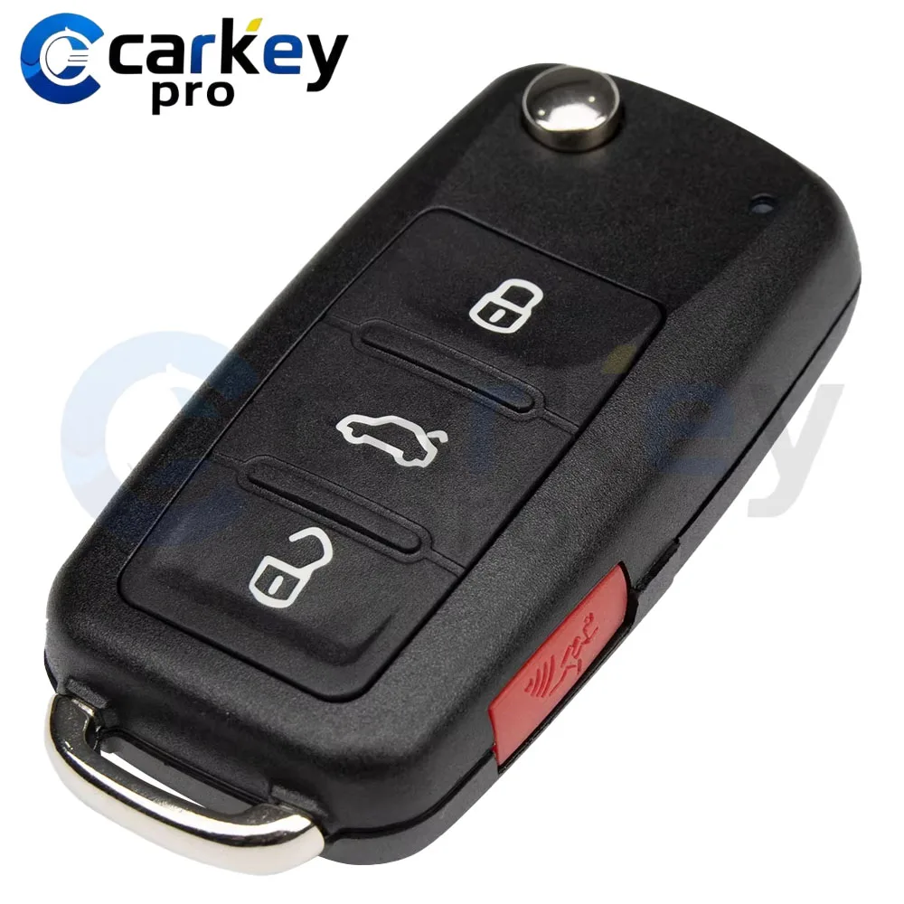 Carkeypro 3+1Buttons 315Mhz NBG010180T Flip Remote Key For VW Jetta Passat Golf Beetle Tiguan EOS 2011-2017