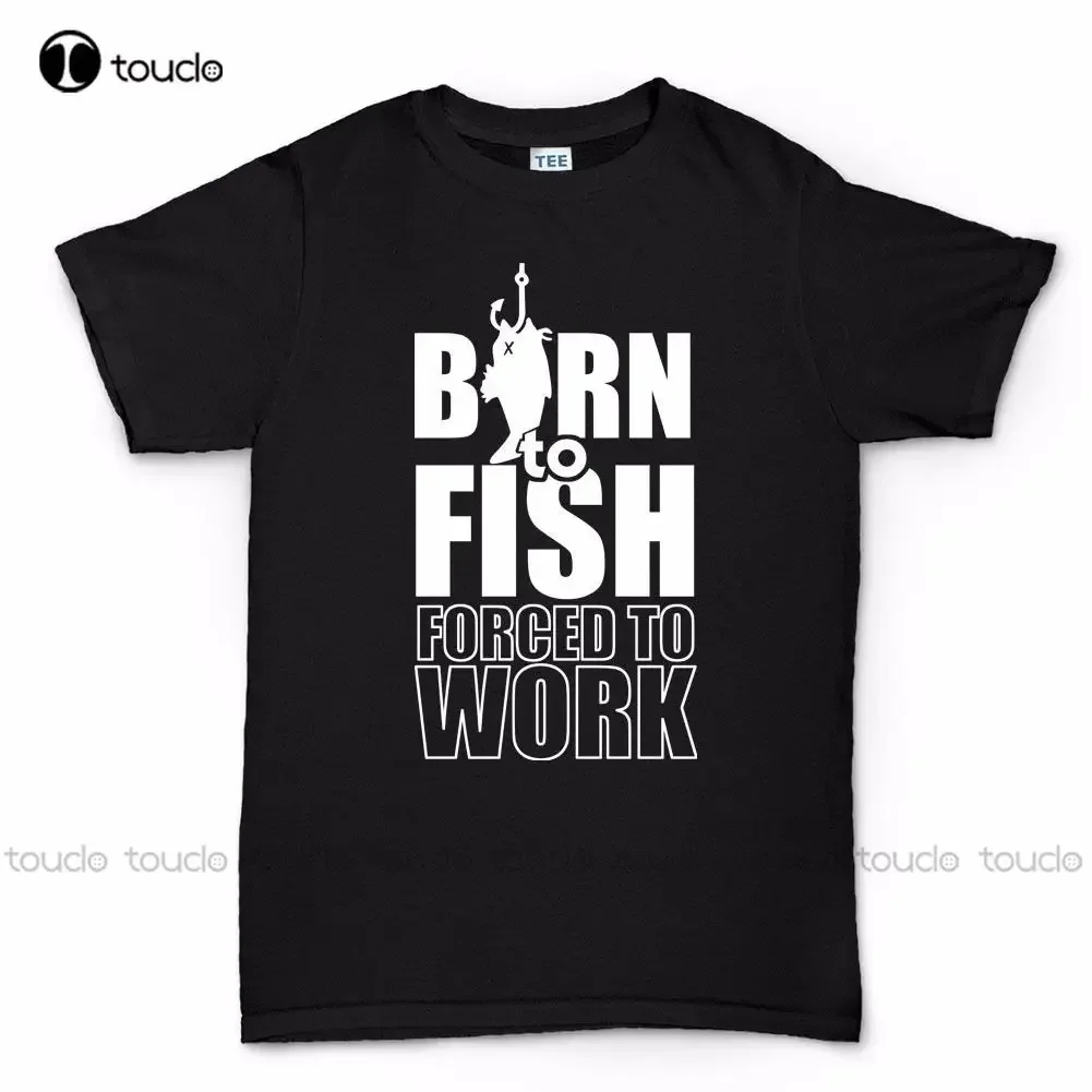 Newest Fashion Born To Fish Men's Funny T Shirt - Angler Tackle Fisher O-Neck Hipster Tshirts aldult Teen unisex