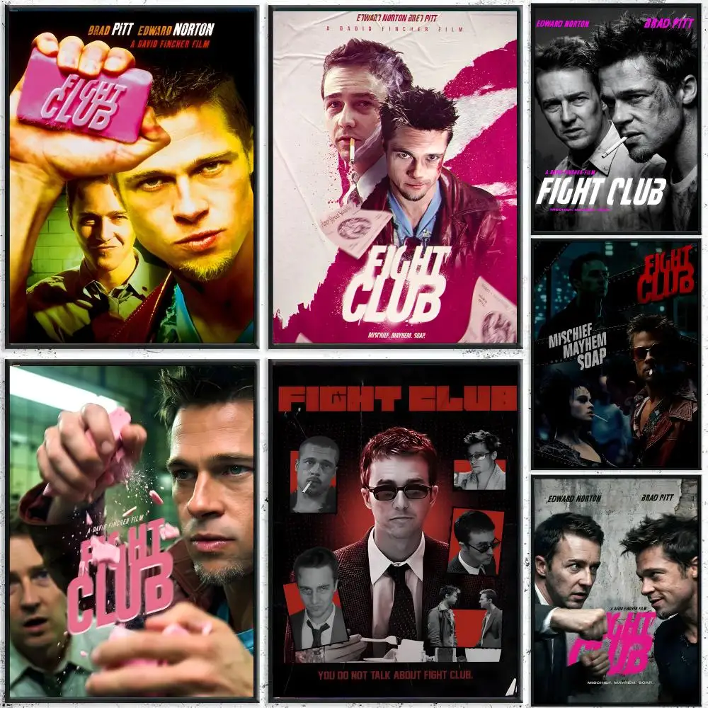 Movie F-Fight C-Club Poster High-Quality Waterproof Wall Decal for Study, Living Room & Garage, Great Gift for Fans
