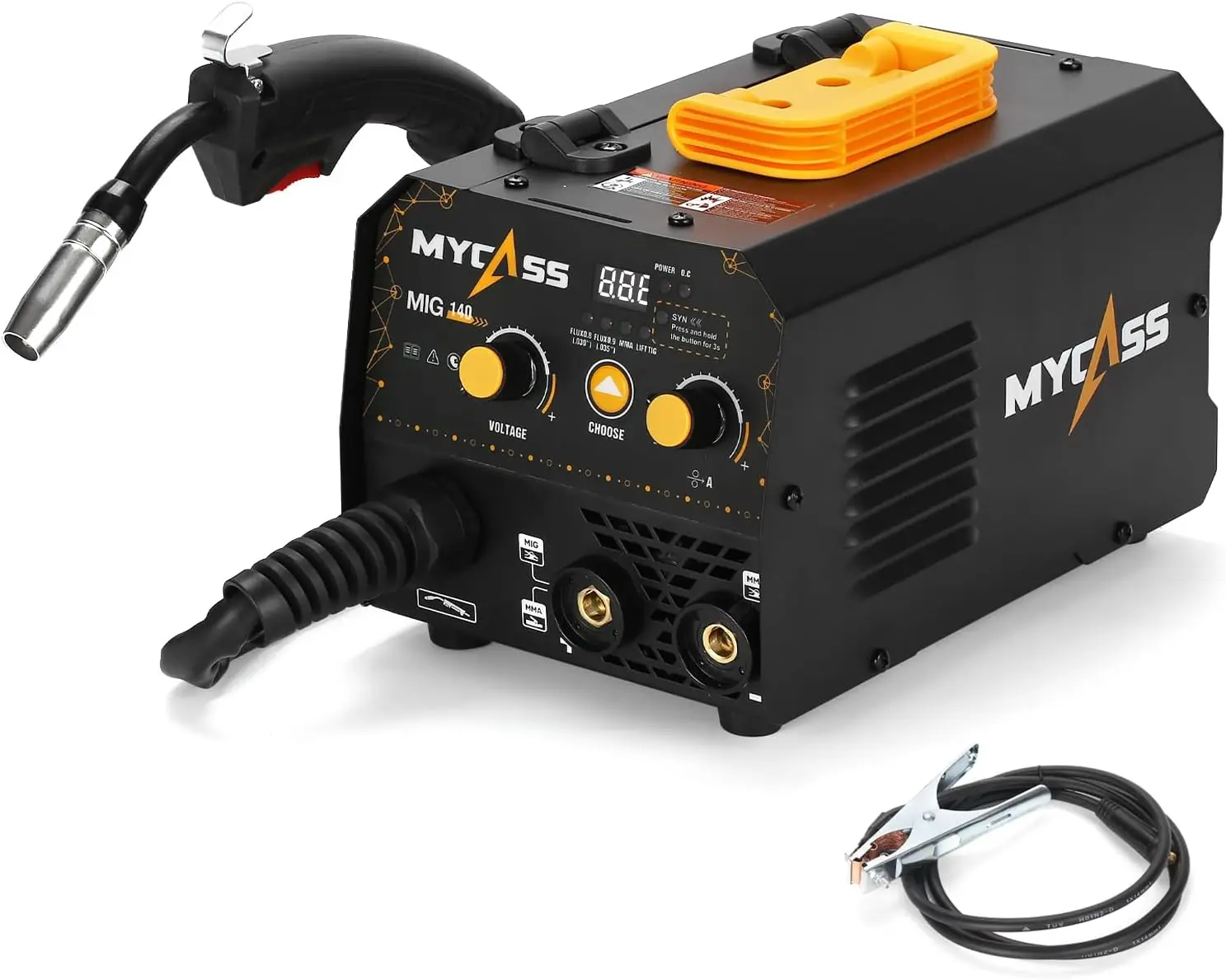 

130 Amp Portable MIG Welder with IGBT Inverter, 2-in-1 Flux Core/Wand for Home DIY and Outdoor Repairs