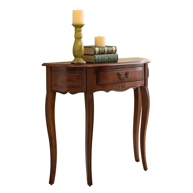 Factory Direct Compatible withAmerican Rubber Solid Wood Console Table With Drawer Living Room Ultra-narrow Side Table For Hallw