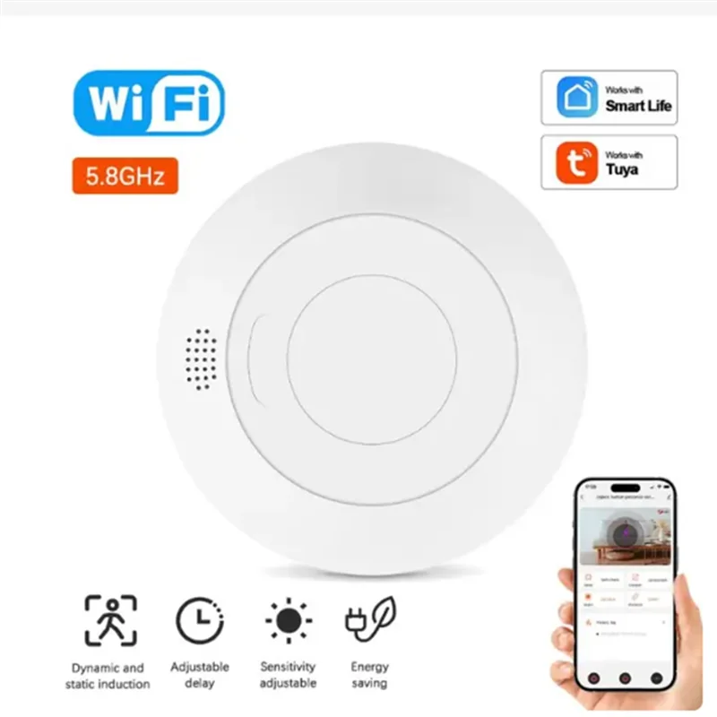 A41Z-Mmwave Radar Sensore di presenza umana intelligente Prestazioni affidabili Risparmio energetico Installazione semplice Vita intelligente Zigbee Tuy