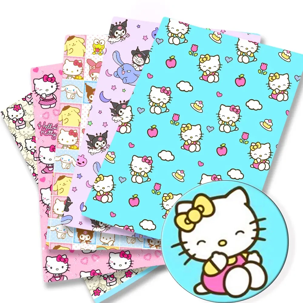 

Hello Kitty 140x50CM Cartoon cotton fabric Patchwork Tissue Kid Home Textile Sewing Doll Dress Curtain Polyester cotton Fabric