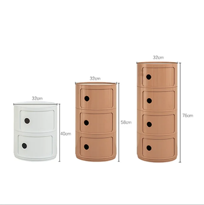 Living Room Sofa Side Table Storage Cabinet Coffee Table Creative Design Bedroom Bedside Plastic Storage Storage Cabinet