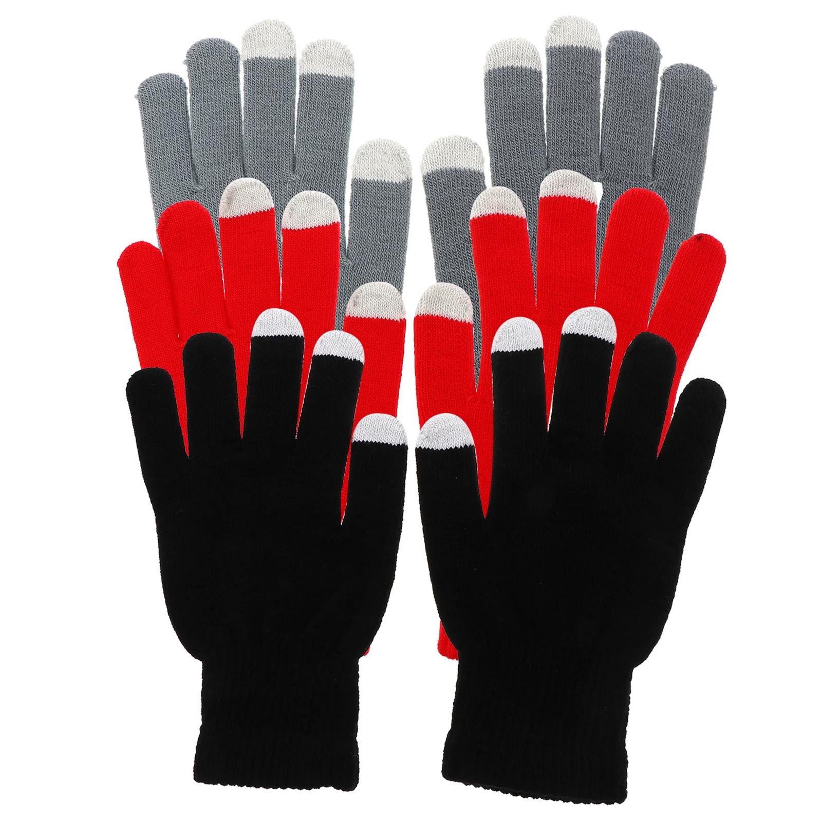 

Touch Screen Gloves Winter Full Finger Knitted Warm Waterproof Windproof Nonslip Lined For Cycling Riding Skiing