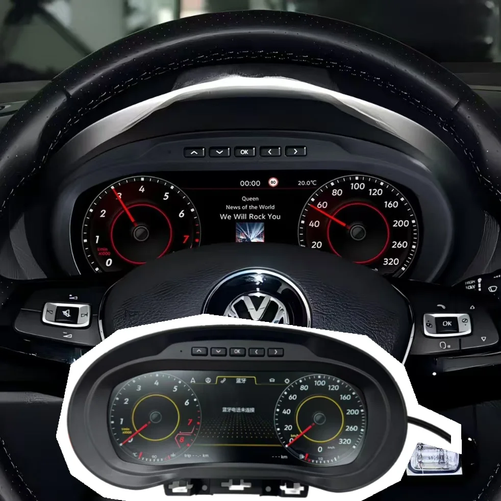 

Digital LCD Dashboard Cockpit Linux System Speedometer For Volkswagen Polo 2012-2014 2015 2016 2017 2018 USB Connected Stereo