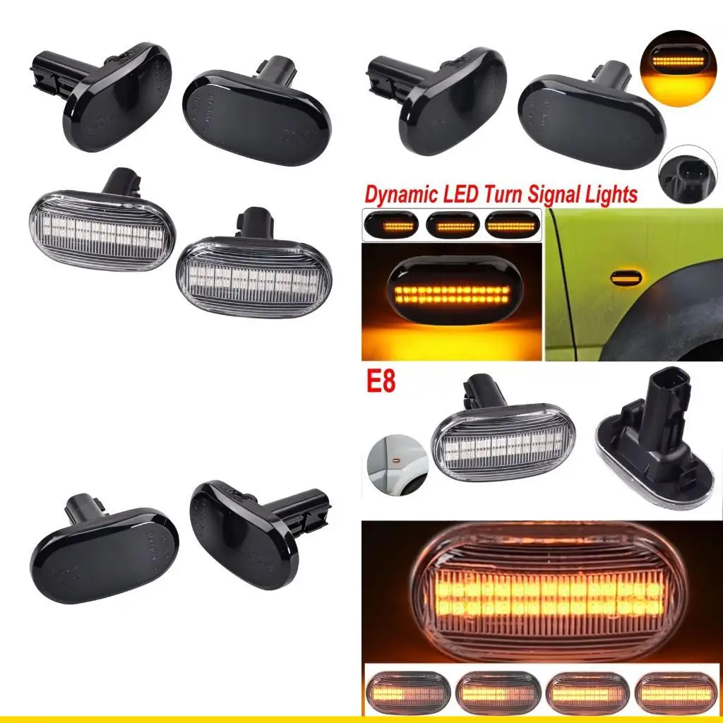 SZCH High Visibility Smoked Turn Lamps with Advanced LED Lighting Direct Fit Dynamic LED Lights for Jimny 1999 to 2019