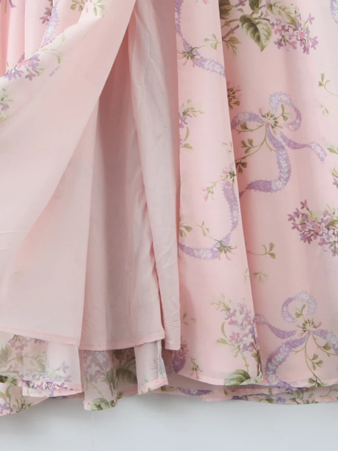 レトロ痩身花柄プリントホルタードレス女性のハイウエストロングスプリットスカートエレガントな夏ノースリーブポリエステル繊維