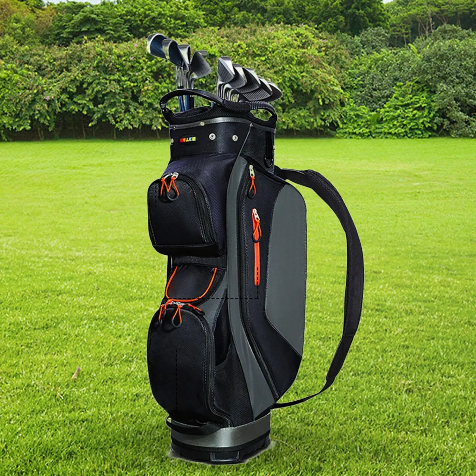 14 Way Golf Stand Bag Club Divider Organizer Holder Zipper Pockets Golf Carry Bag Lightweight for Shed Basement Golfer Gift