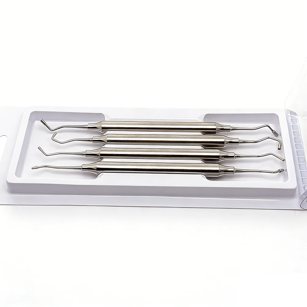 4Pcs Set Professional Dental Bone Graft Filling Instrument Kit Bone Powder Delivery Device & Burnisher Plugger - view 4