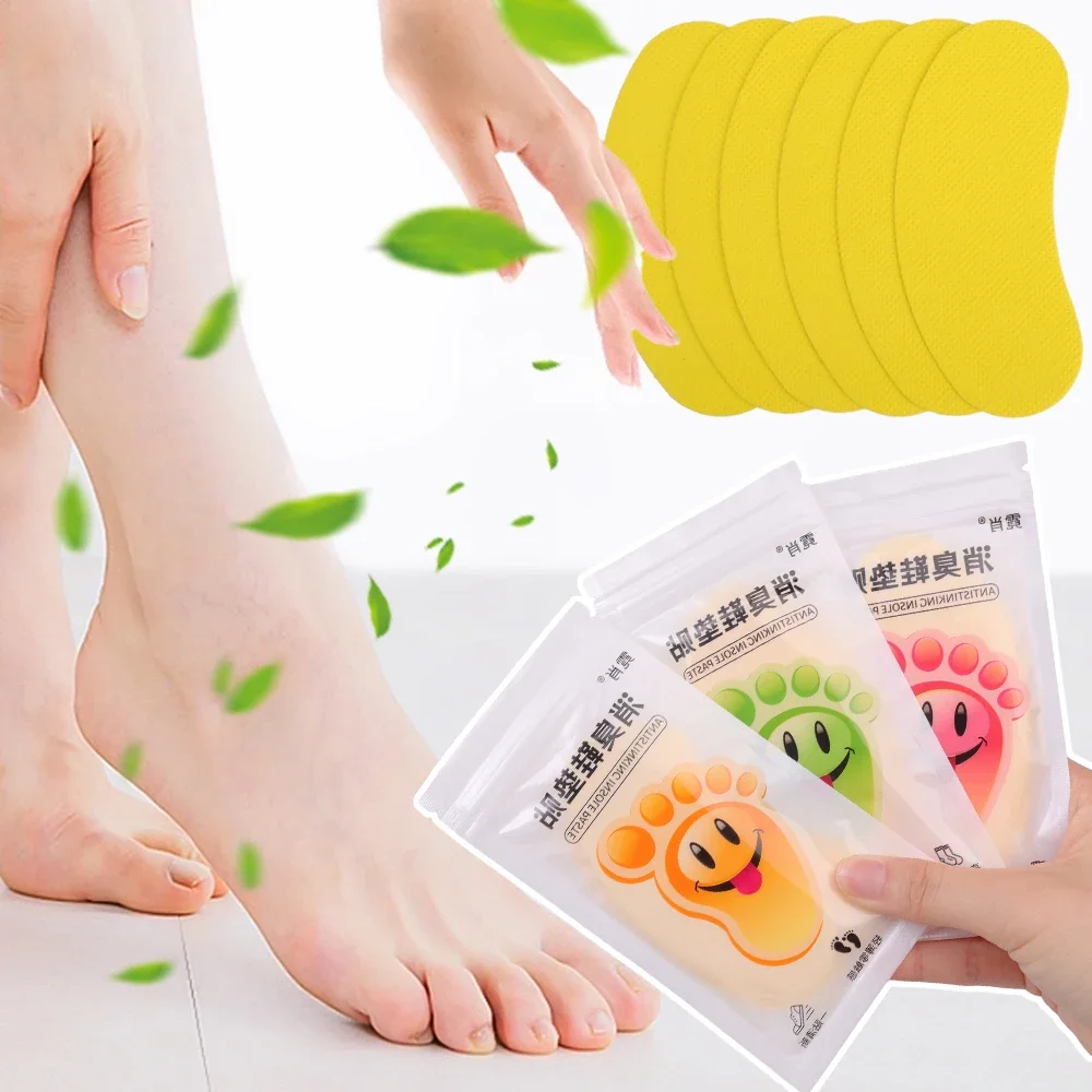 12pcs Shoes Deodorant Sweat-Absorbing Sticker Deodorant Foot Odor Deodorant Sneaker Smell Fresh Insole Sterilization Sticker