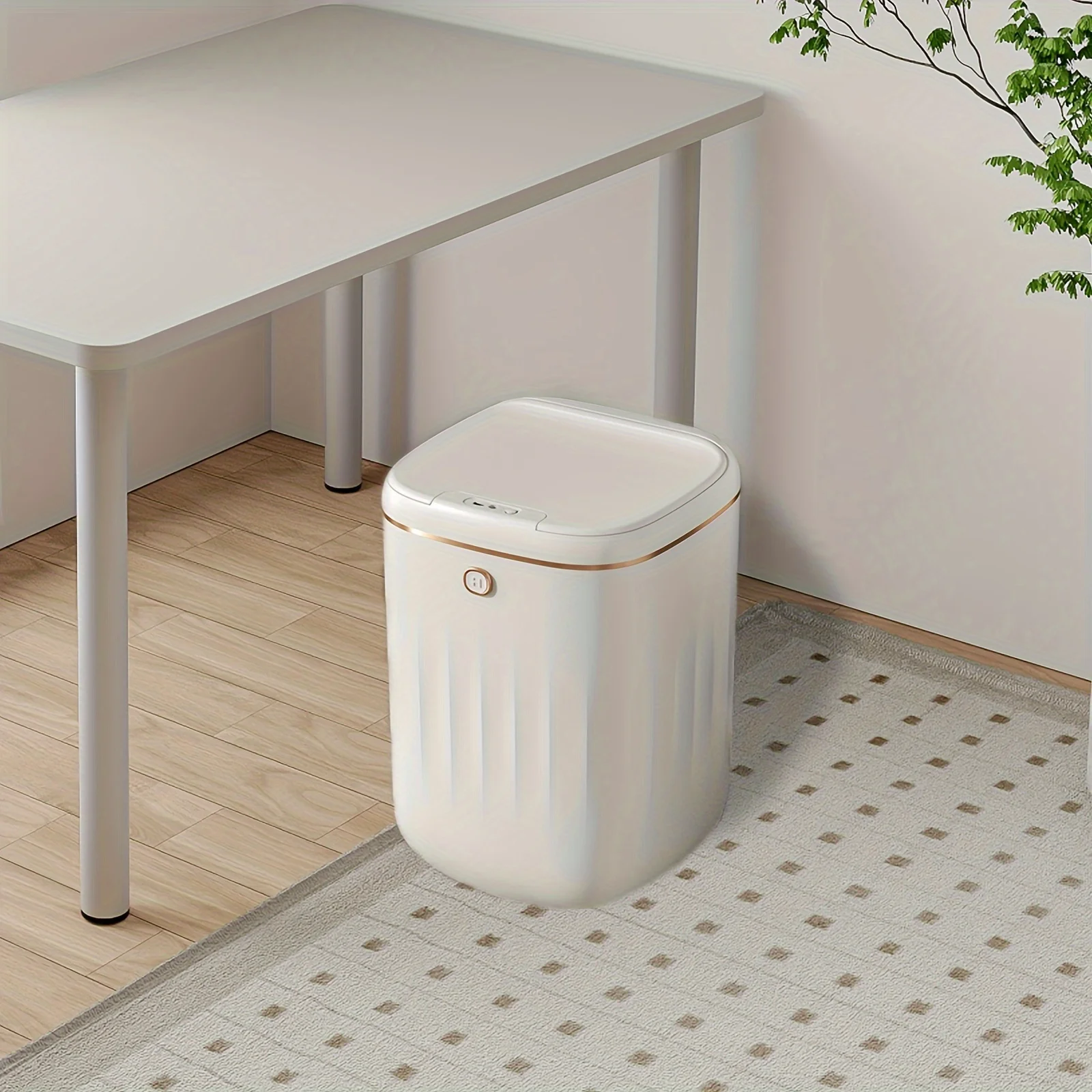 Smart Trash Can Inductive Cover Opening Press Button To Keep It On  Vibration Induction  Induction Switch   Electric Trash Can