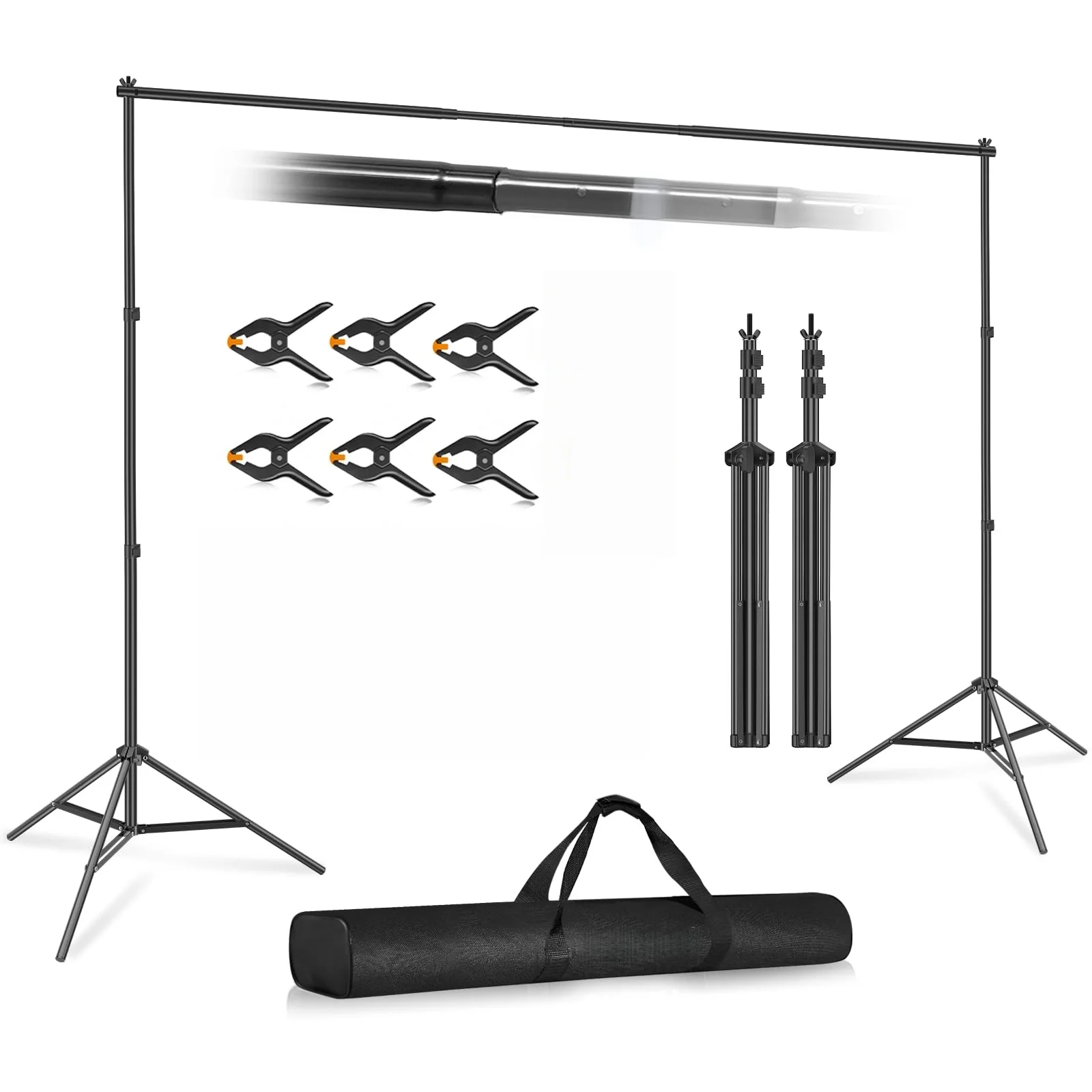 

Backdrop Stand 10x7ft Photo Studio Adjustable Background Stand Support for Parties, Events Decoration, Wedding, Photography