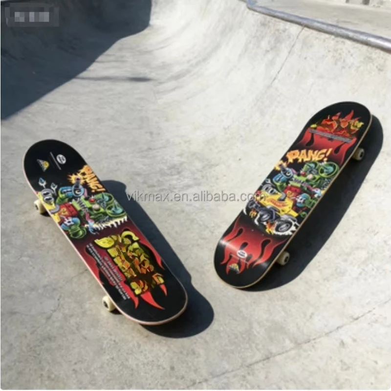 Professional 7-layer Canadian Maple Double Rocker Skateboard with ABEC-7 Bearings and PU Truck Gravity Casting Technology