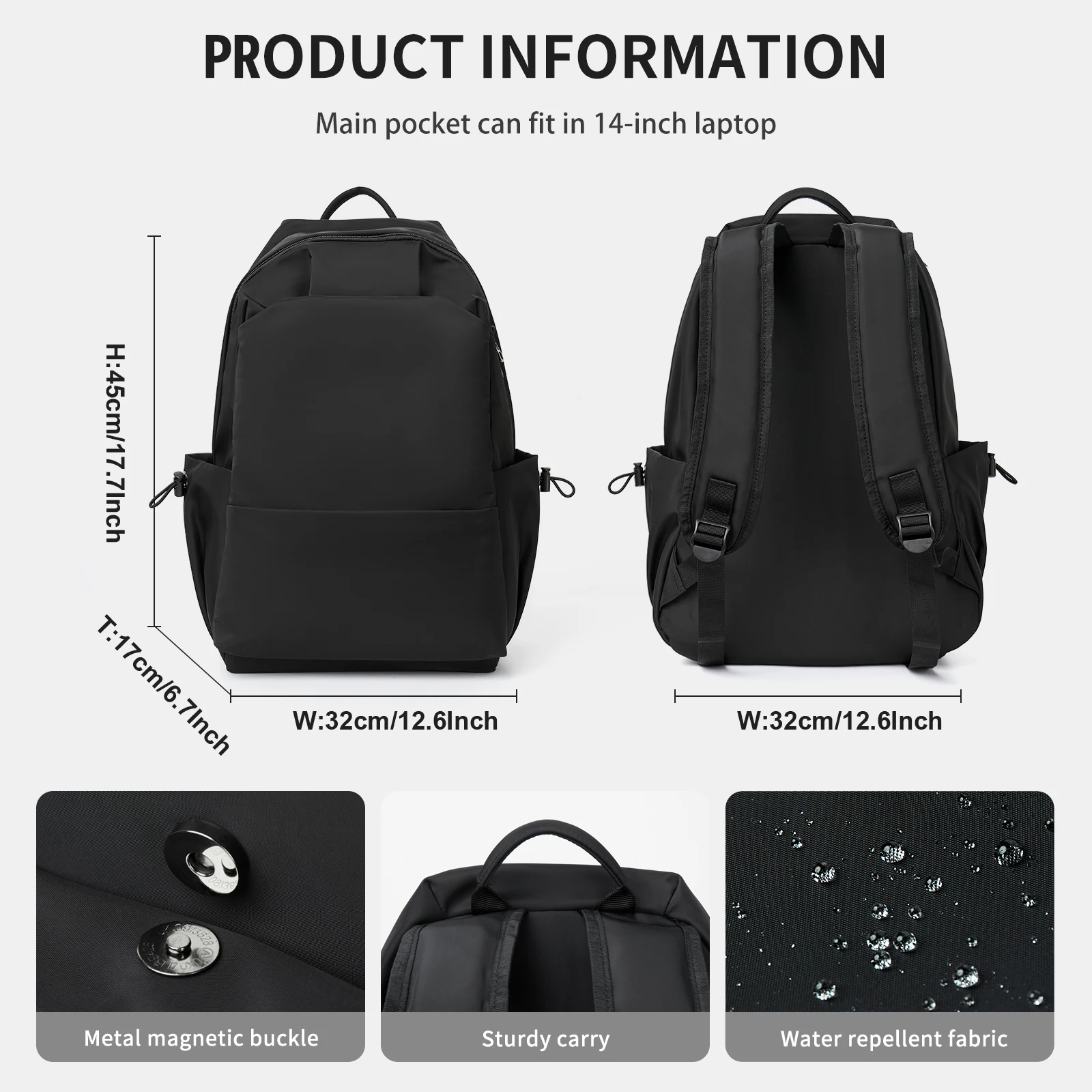 School Backpack For Women Men Waterproof College Backpack Lightweight Travel Backpack Rucksack Casual Daypack Laptop Backpacks