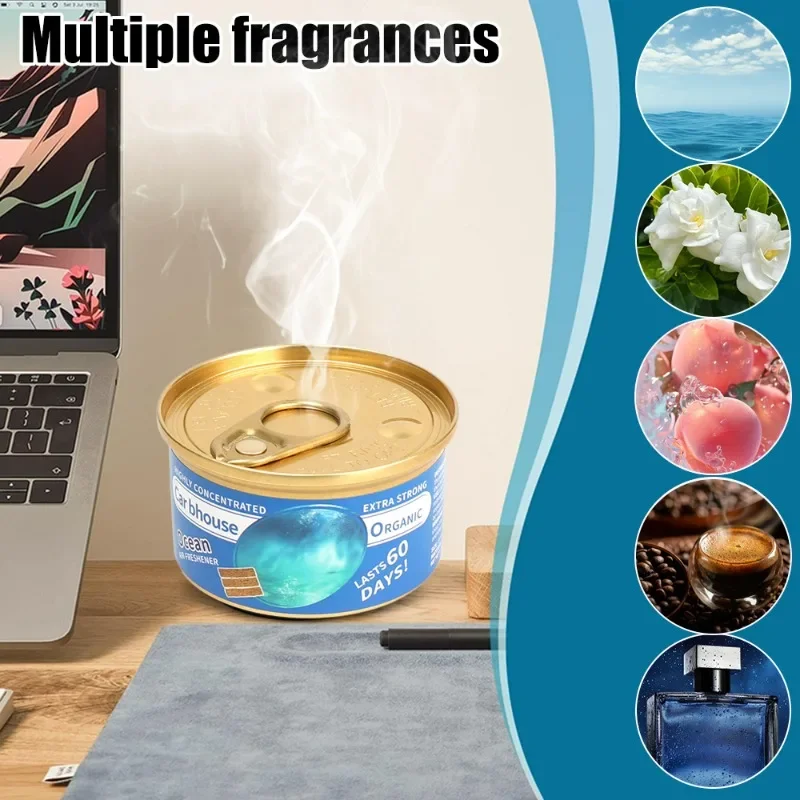 Car Air Fresheners Car Flavoring Perfume Canned Wood Blocks Coffee Flavor Long-Lasting Auto Aromatherapy Car Deodorant Supplies