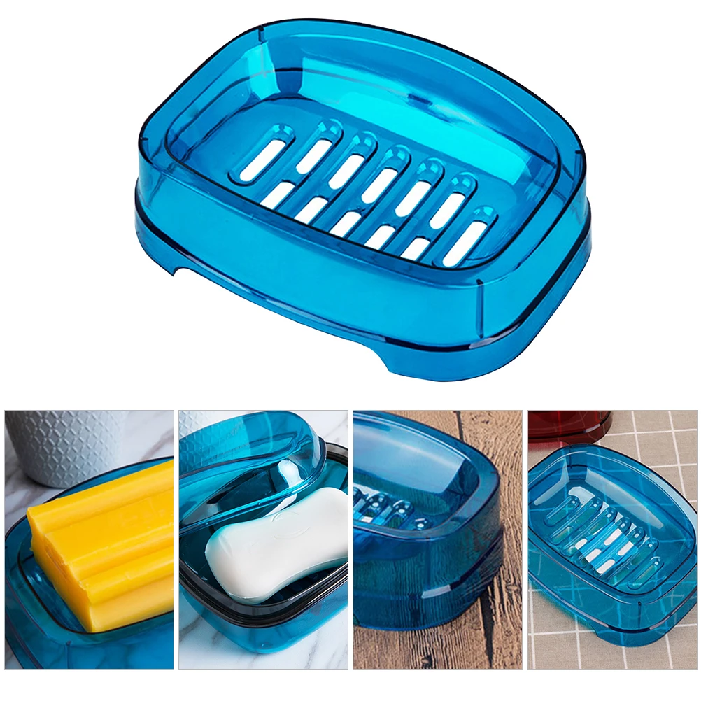 

Portable Soap Box Bathroom Holder Draining Quick Drying Strong Pressure Resistance Fall Resistant Simple Design Smooth Edge