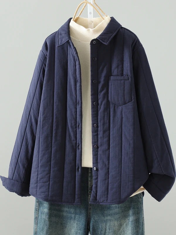 

Свободный повседневный универсальный цветной хлопковый джат женский 202, осень-зима, новый размер, маленький джат-пальто в стиле ретро