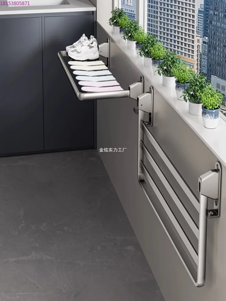 Multifunctional balcony frame, free artifact, window sill shelf, wall hanging, foldable