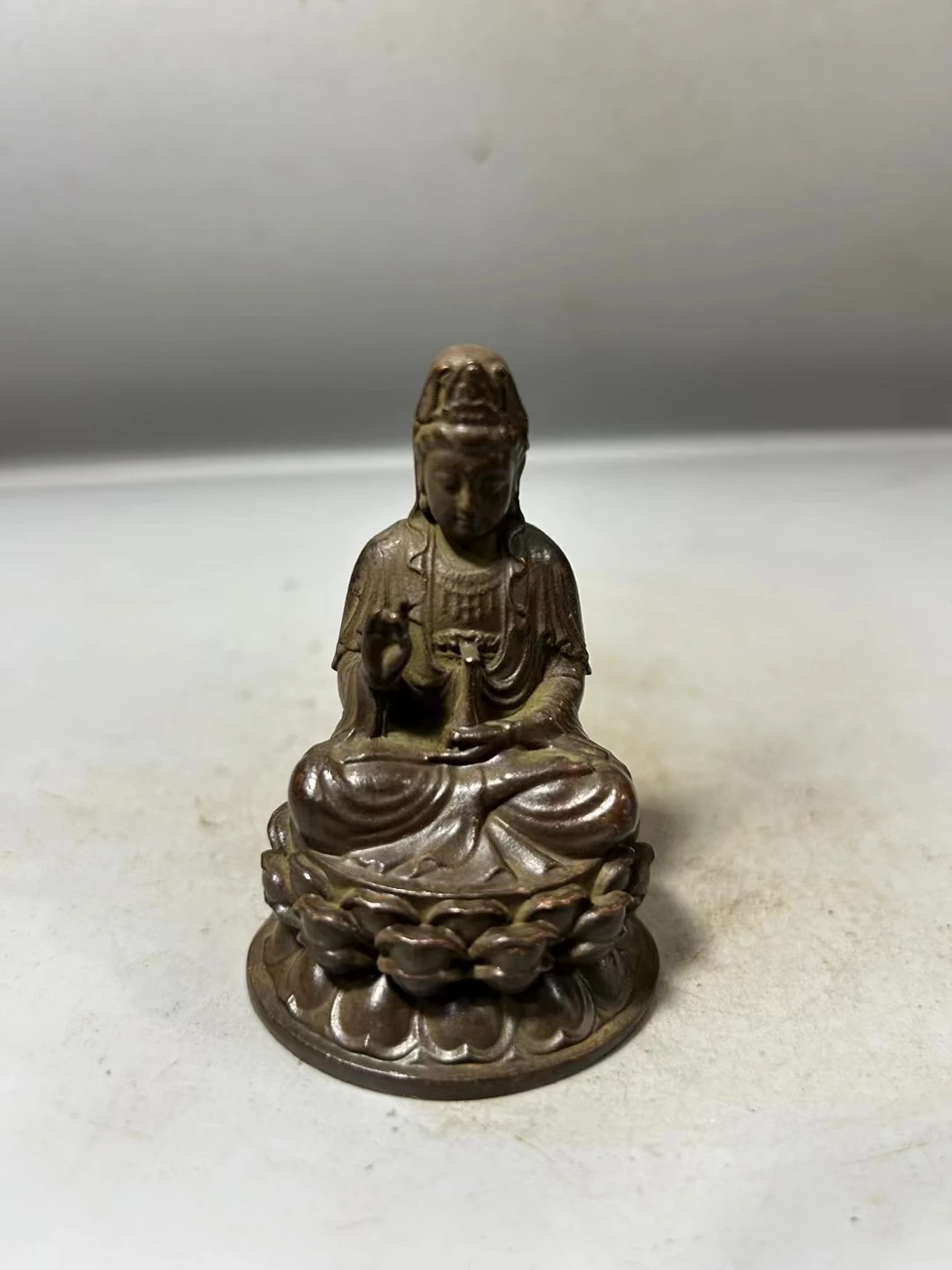 Classic Home Crafts Pure Copper Buddha Statues Sculptures and Ornaments With Exquisite Workmanship and Beautiful Appearance