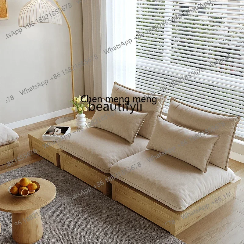 D178  H Japanese Style Wood Style Removable and Washable Storage Sofa Floor Deck Ash Wood Household   Living Room Coffee Table