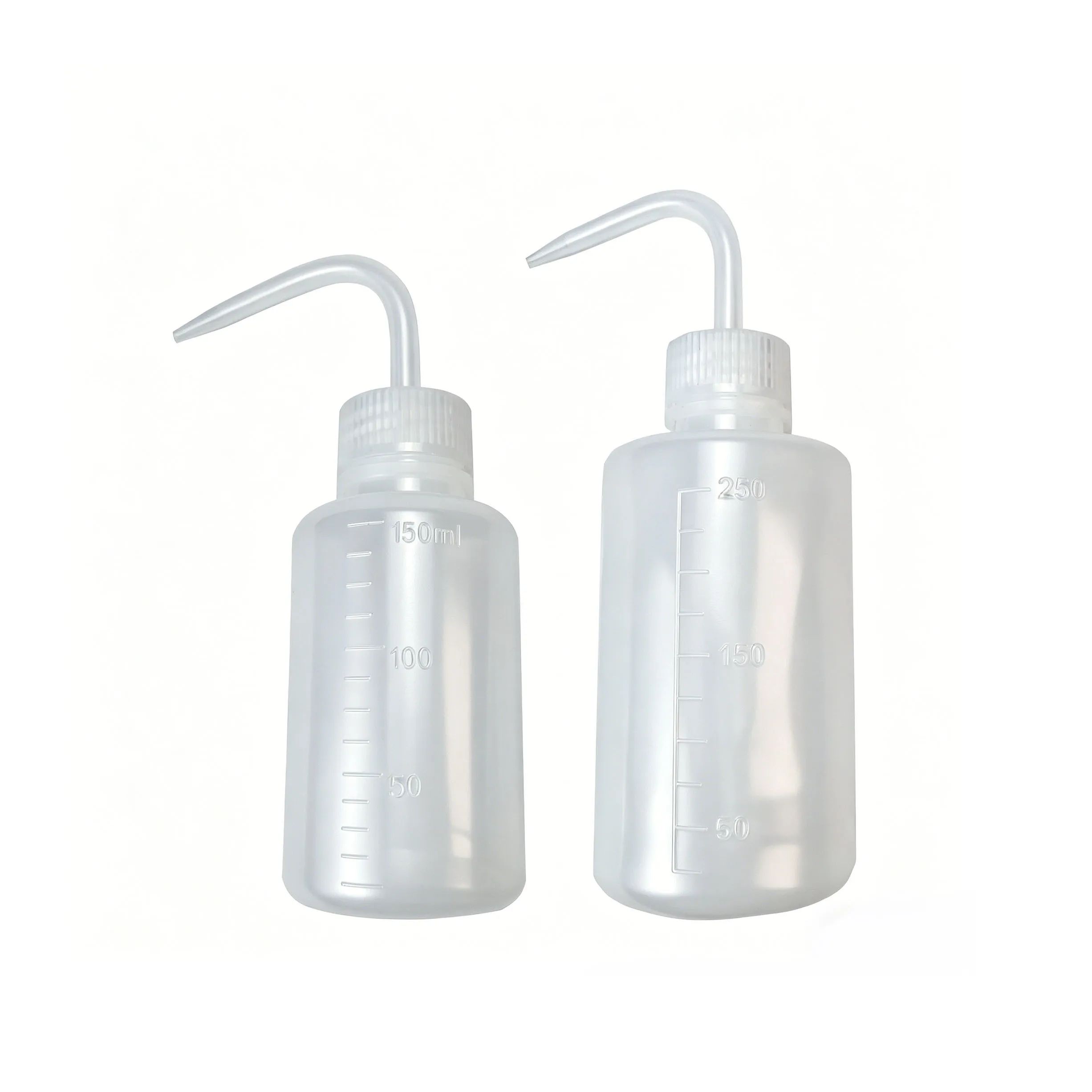 150ml 250ml Squeeze Water Bottle, Curved Pointed Nozzle Plastic Wash Bottle for Airbrush Cleaning and Plant Watering