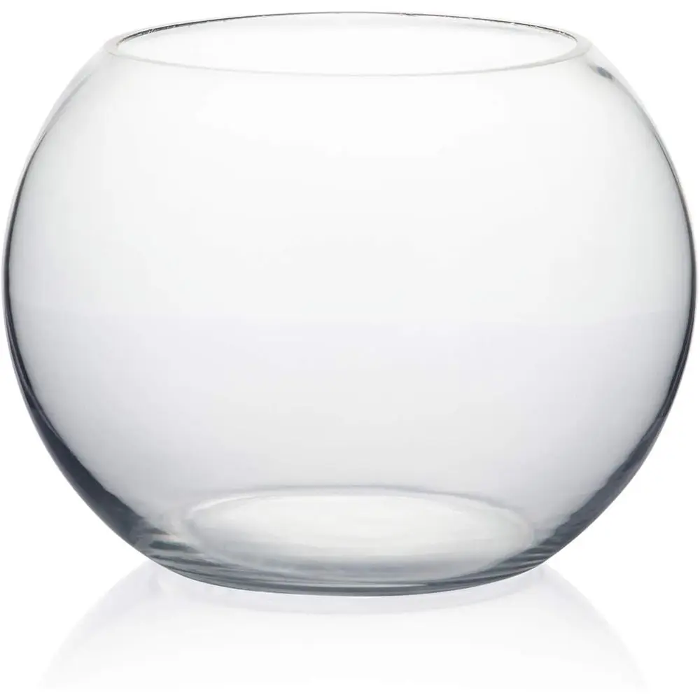 Clear Glass Planter Bowl, 8 Diameter, 6 Height, 5 Open Width, Multiple Sizes, Ideal for Terrariums, Weddings, Home Decor