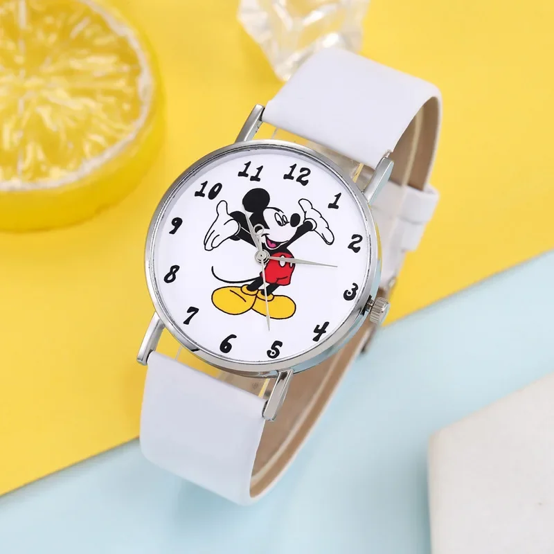 New Cartoon Mickey Children Watches Cute Quartz Watch for Kids Girl Boys Birthday Gift Kids Watch Clock Black Blue White Pink